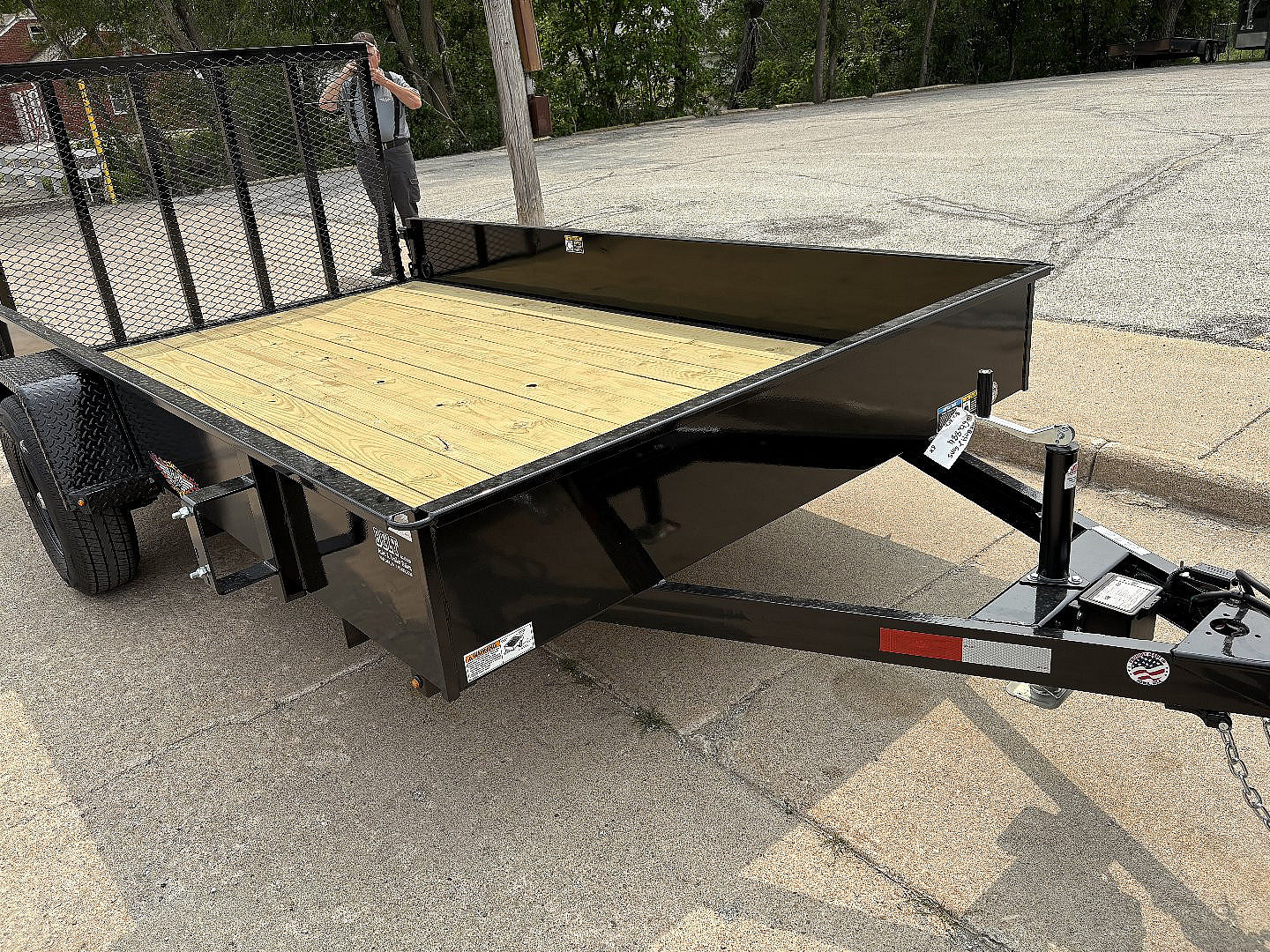 New 2025 H&H Utility 82x12 5k Solid Side W/Brakes & 8 Ply Tires 2 5/16 coupler