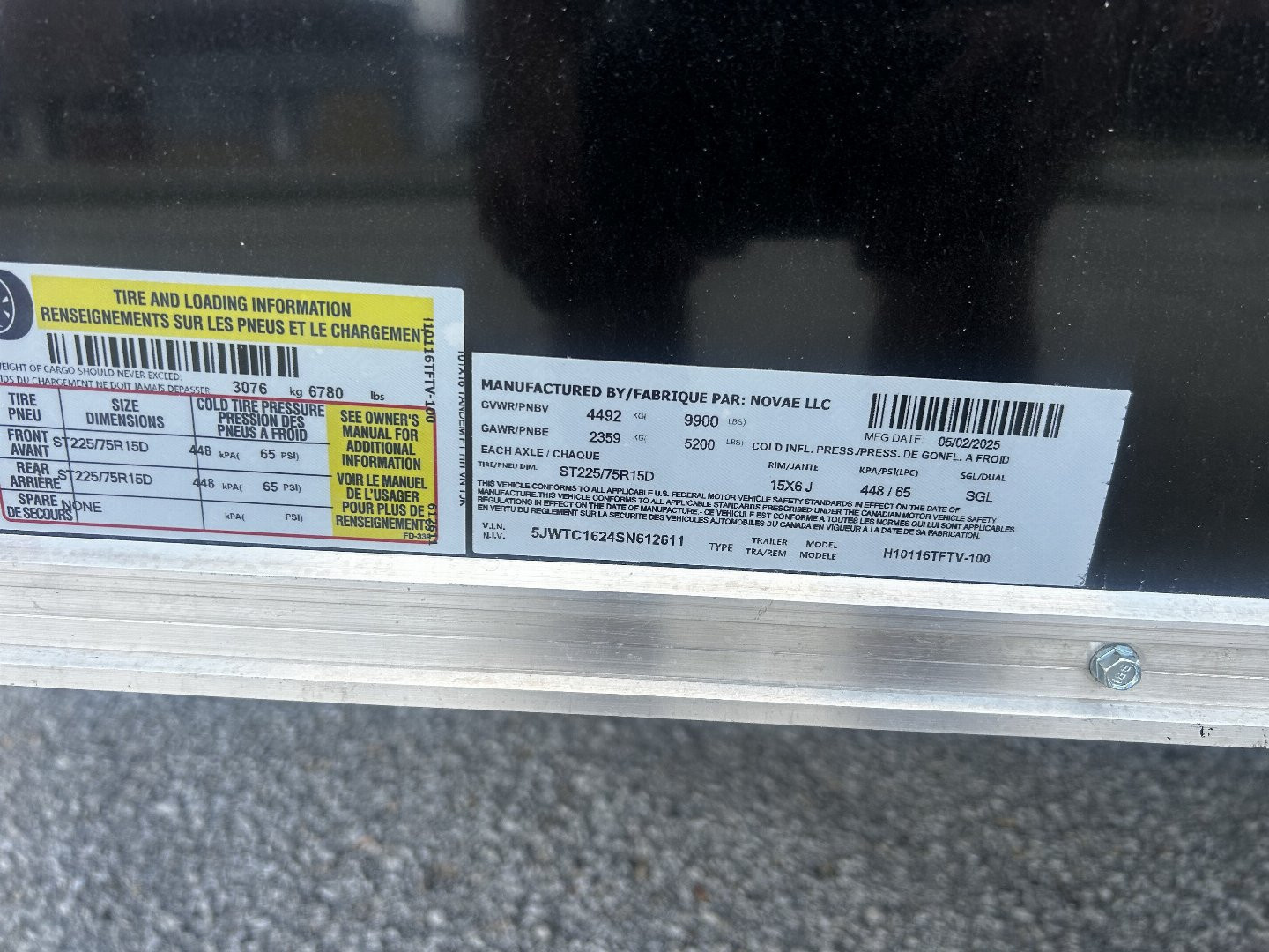 New 2025 H&H Trailers 8'5" x 16' 10K Cargo Trailer