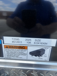 New 2025 H&H Trailers 8'5" x 16' 10K Cargo Trailer