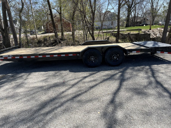 New 2025 H&H Trailers 82" x 20'+4' (14K) Equipment Trailer