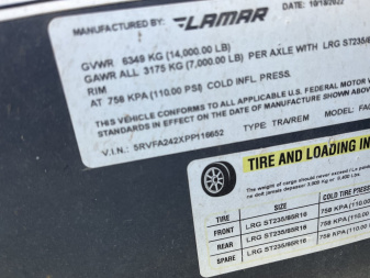 Used 2023 Lamar Trailers 8.5x24 Power Tilt 14k Deckover Trailer