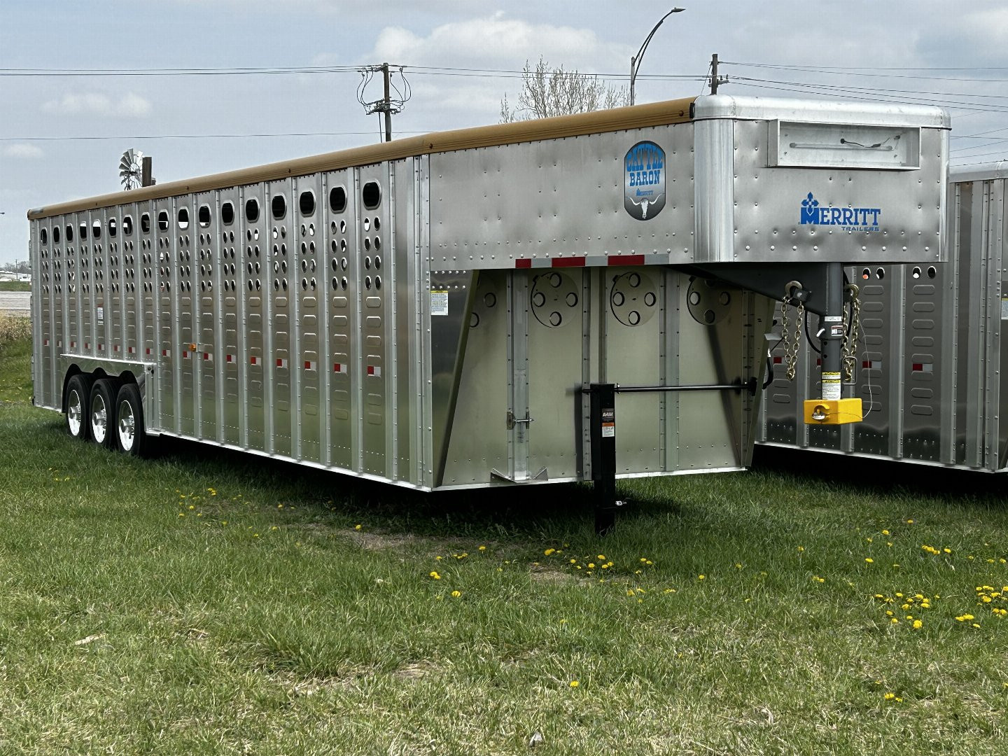 New 2025 Merritt Livestock Stock Trailer 94x32 Triple Axle
