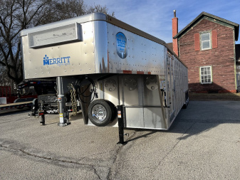 New 2025 Merritt Livestock Stock Trailer 94x32 Triple Axle