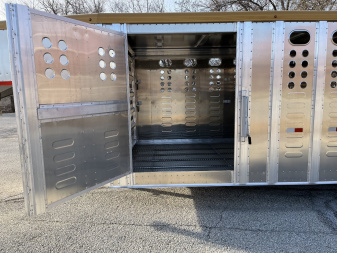 New 2025 Merritt Livestock Stock Trailer 94x32 Triple Axle