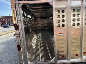 New 2025 Merritt Livestock Stock Trailer 94x32 Triple Axle