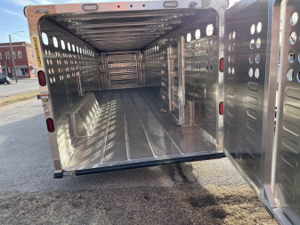 New 2025 Merritt Livestock Stock Trailer 94x32 Triple Axle