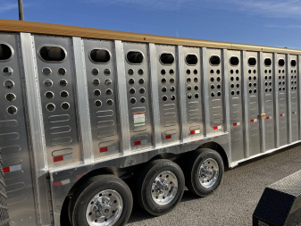 New 2025 Merritt Livestock Stock Trailer 94x32 Triple Axle