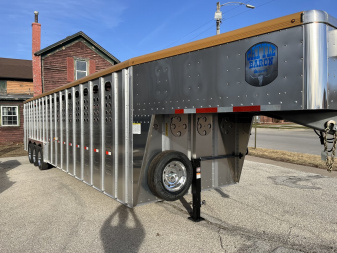 New 2025 Merritt Livestock Stock Trailer 94x32 Triple Axle