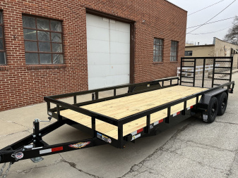 New 2025 H&H Trailers 82" x 20' TA 10K Rail SideUtility Trailer