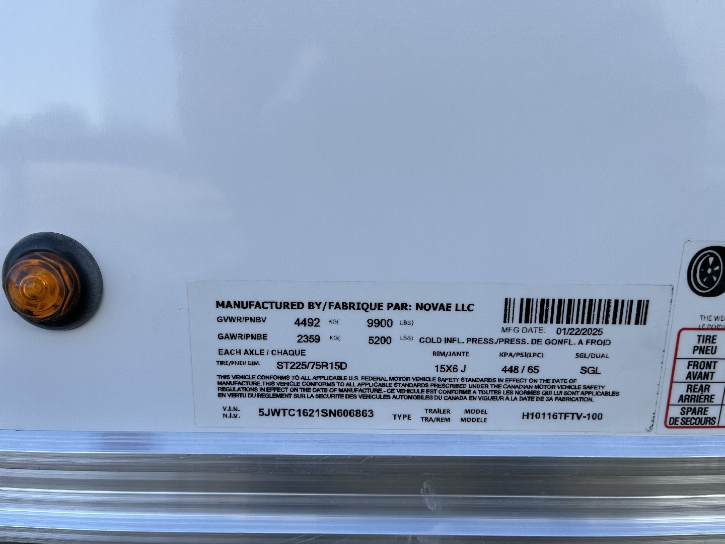 New 2025 H&H Trailers 8'5" x 16' 10K Cargo / Enclosed Trailer