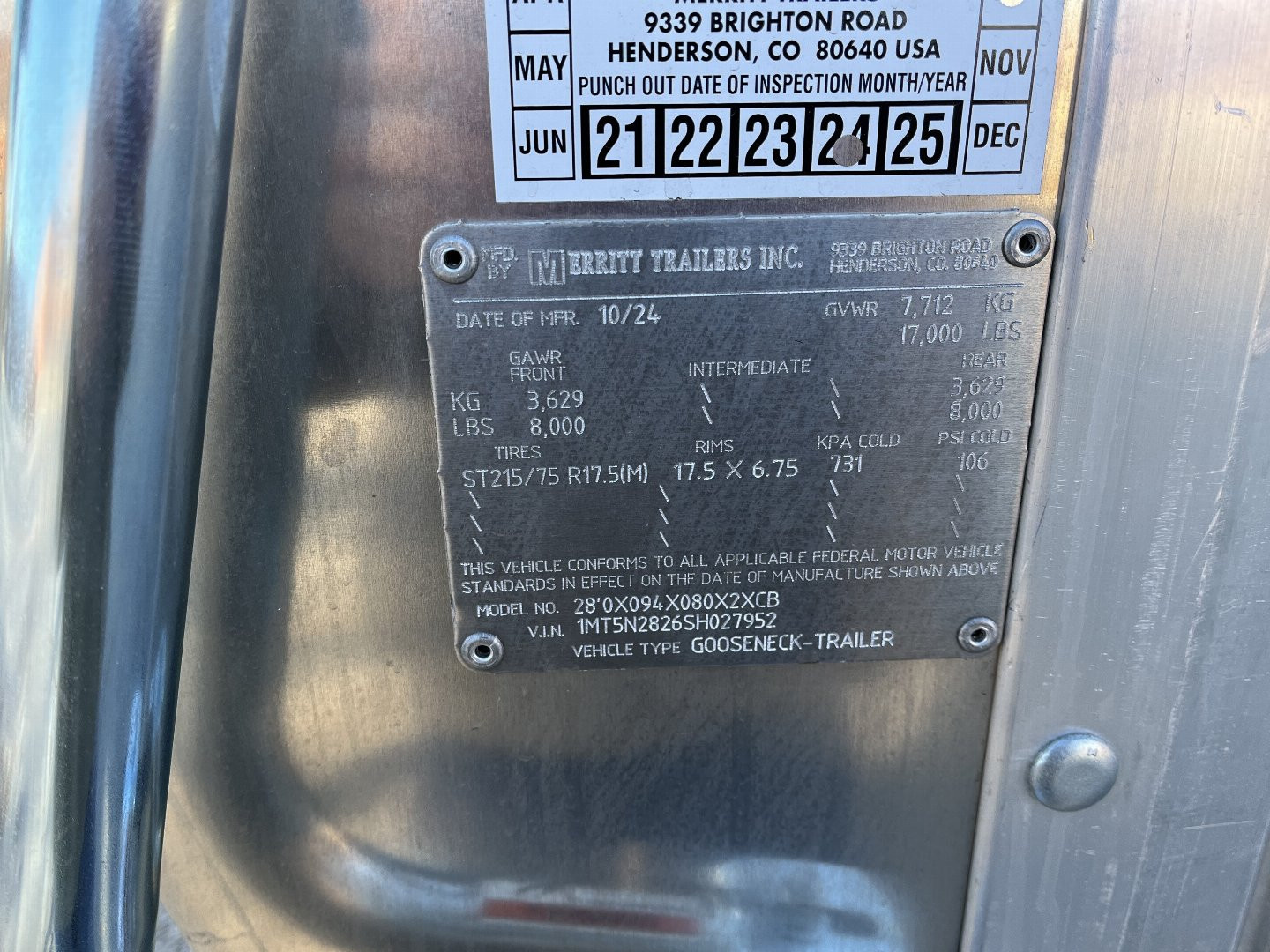 New 2025 Merritt Stock Horse Trailer