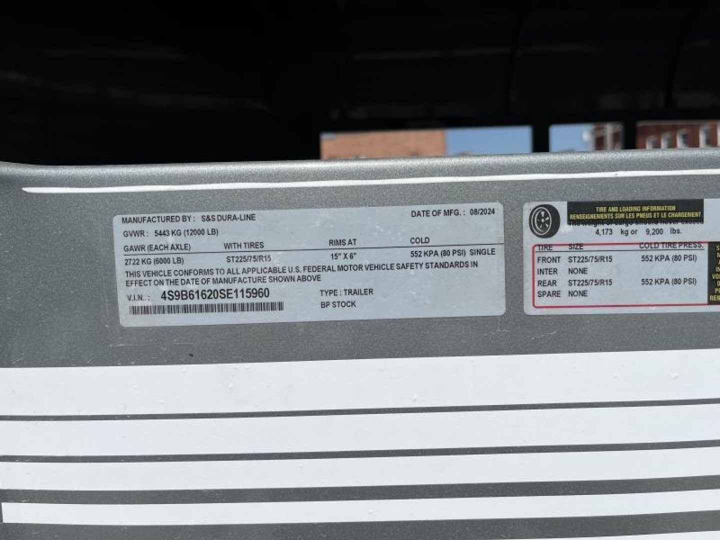 New 2025 S&S Dura Livestock Bumper 12k