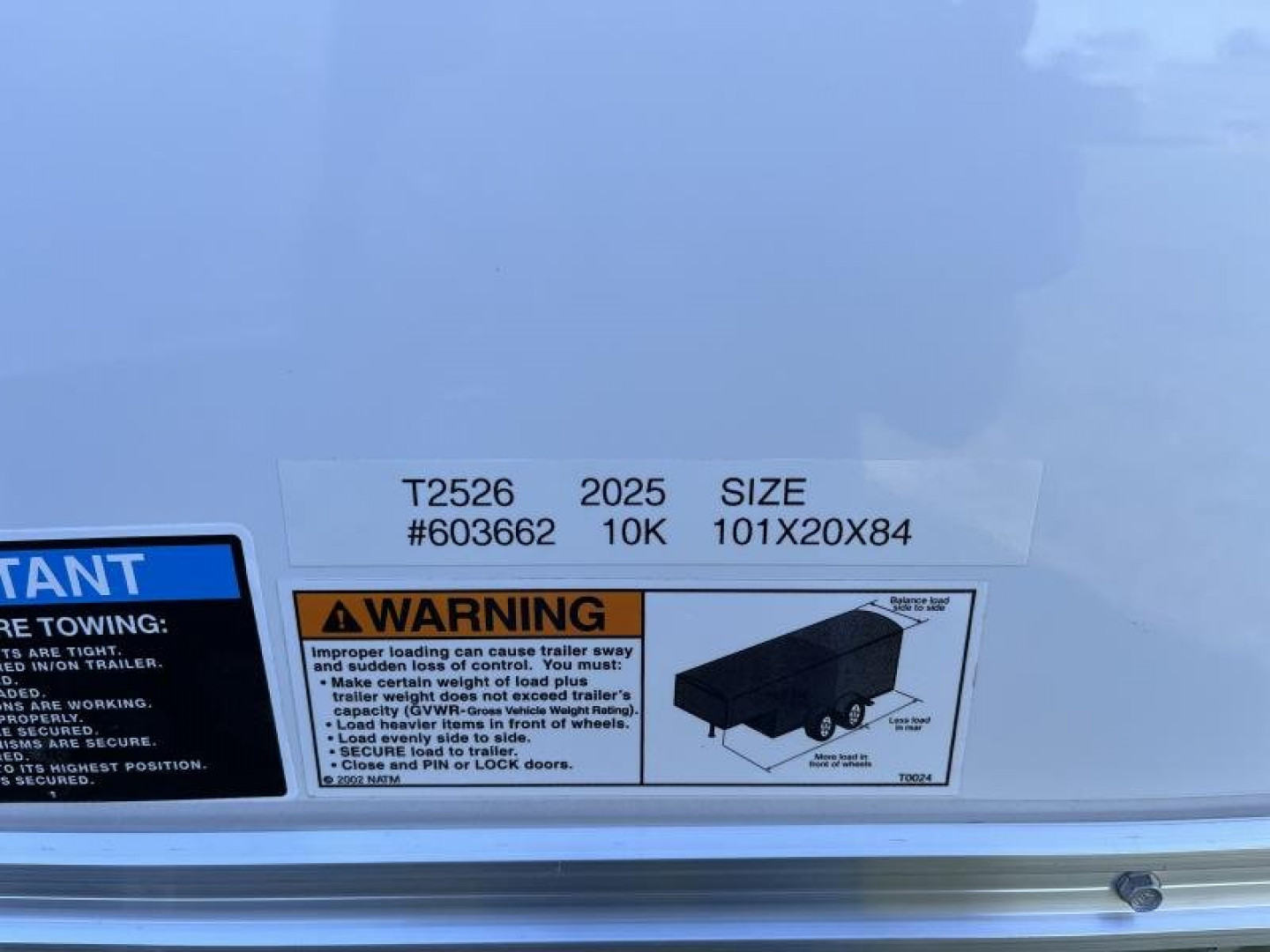 New 2025 H &H 8.5x20x84 HH Series Cargo Trailer 10K