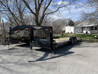 New 2024 H and H Trailer 82x18+6 Gooseneck Gravity Tilt Equipment Trailer  16K