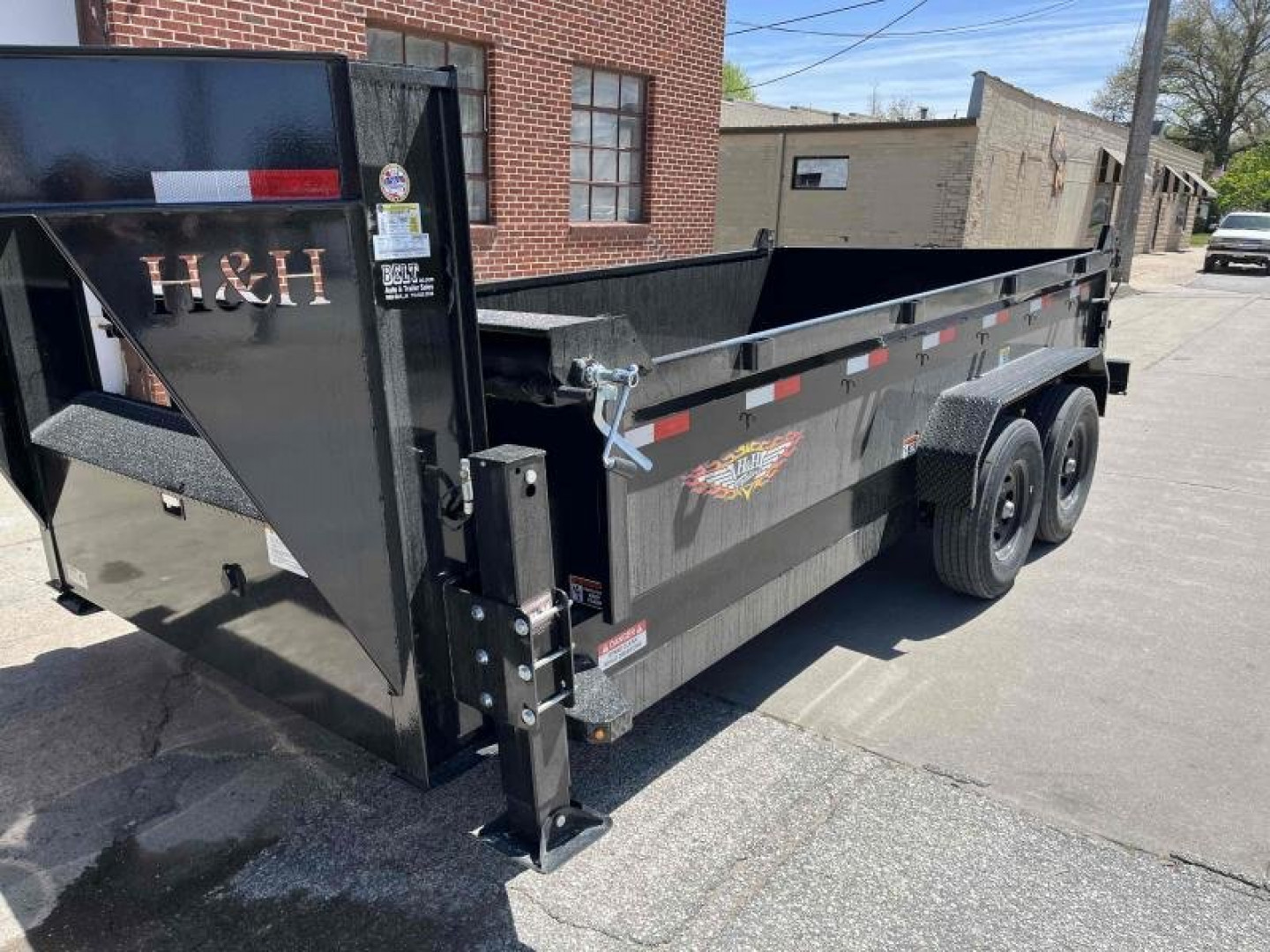 New 2024 H and H Trailer 83x14 Industrial Gooseneck Dump Trailer  14K Scissor