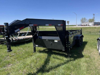 New 2024 H and H Trailer 83x14 Industrial Gooseneck Dump Trailer  14K Scissor