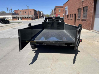 New 2024 H and H Trailer 83x14 Industrial Gooseneck Dump Trailer  14K Scissor