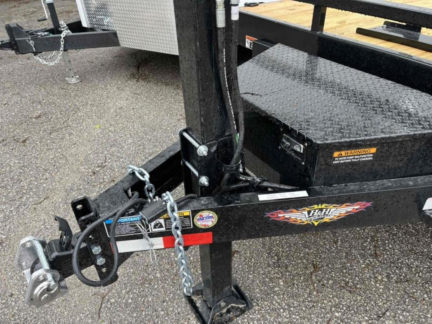 New 2024 H and H Trailer 102x24 Power Tilt Bumper Pull Deckover Trailer  17.6K