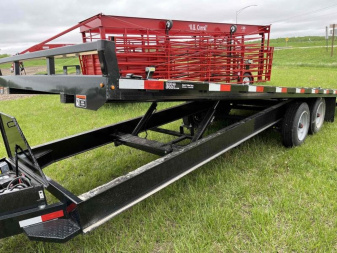 New 2024 H and H Trailer 102x24 Power Tilt Bumper Pull Deckover Trailer  17.6K