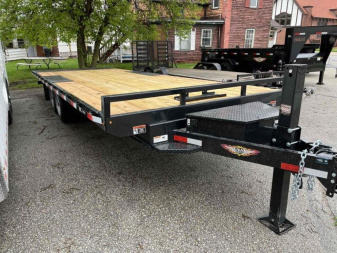 New 2024 H and H Trailer 102x24 Power Tilt Bumper Pull Deckover Trailer  17.6K