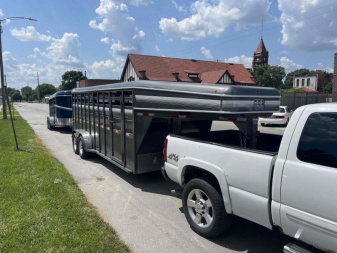 New 2024 SS Duraline Livestock Gooseneck 6'8 x6'6 x20' 14K Center Gate Vents Spare Rubber Bumper Stock / Stock Combo Trailer