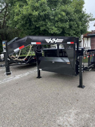 New 2025 H and H Trailer 83 x 16 Topline Gooseneck Telescoping I-Beam Dump 17.6K