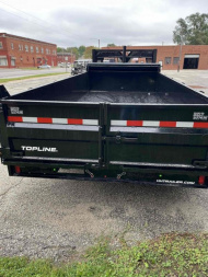 New 2025 H and H Trailer 83 x 16 Topline Gooseneck Telescoping I-Beam Dump 17.6K