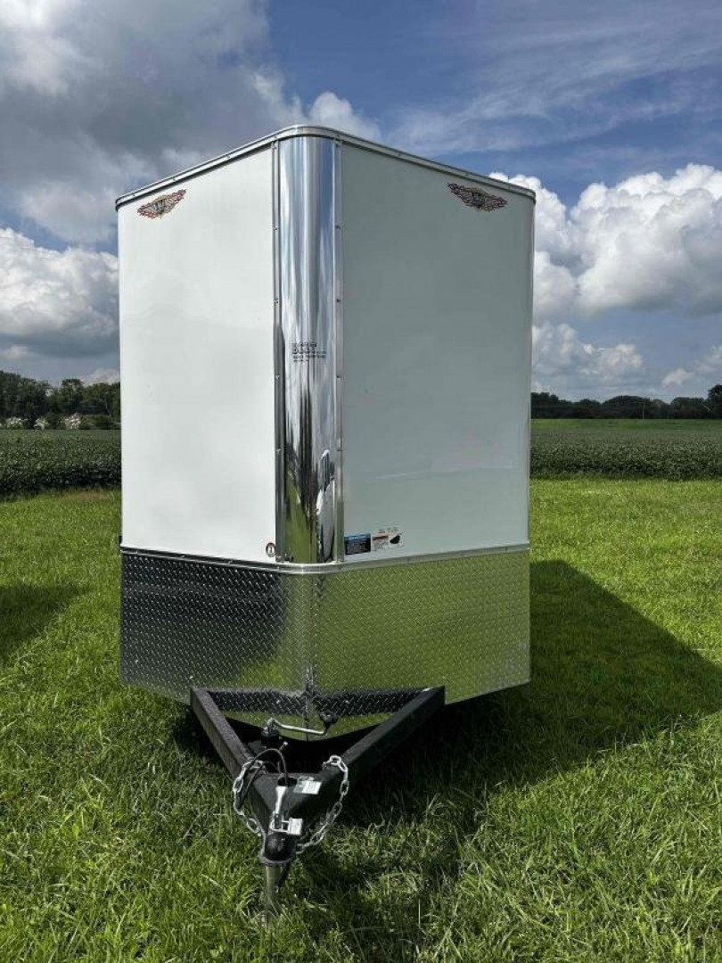 New 2023 H and H Trailer 6x12 HH Series Flat Top V-Nose Enclosed Cargo Trailer  3K Idler