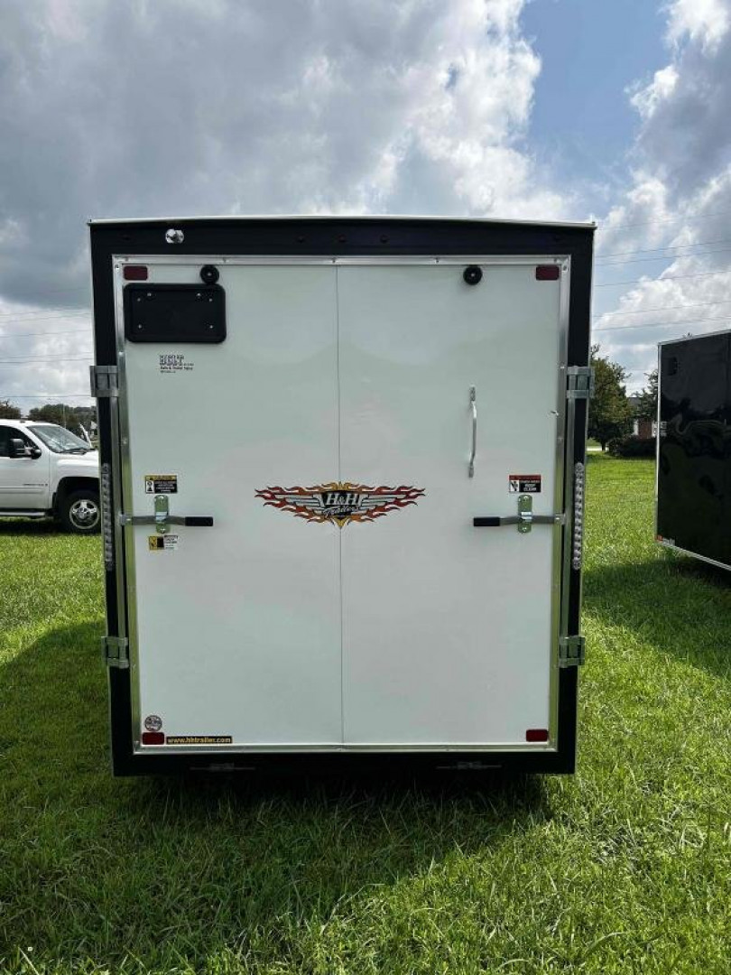 New 2023 H and H Trailer 6x12 HH Series Flat Top V-Nose Enclosed Cargo Trailer  3K Idler