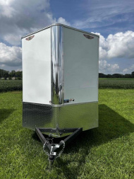 New 2023 H and H Trailer 6x12 HH Series Flat Top V-Nose Enclosed Cargo Trailer  3K Idler