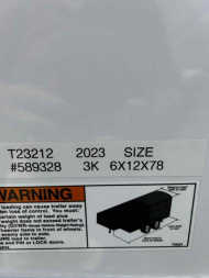 New 2023 H and H Trailer 6x12 HH Series Flat Top V-Nose Enclosed Cargo Trailer  3K Idler