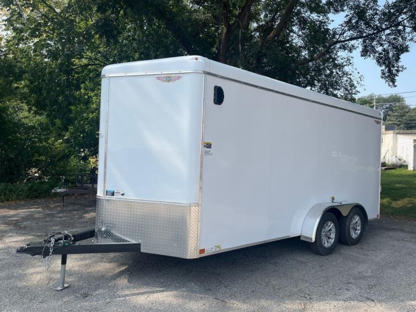 New 2023 H and H Trailer 7x16x78 HH Series Round Top V-Nose Enclosed Cargo Trailer  7K Tandem