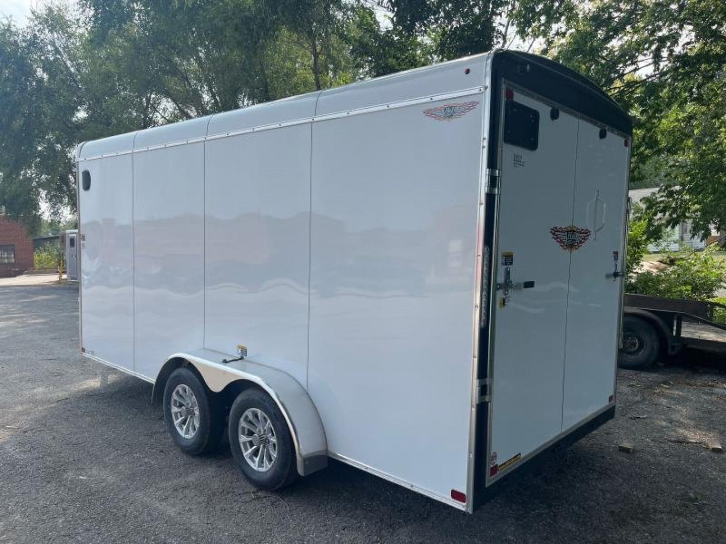 New 2023 H and H Trailer 7x16x78 HH Series Round Top V-Nose Enclosed Cargo Trailer  7K Tandem