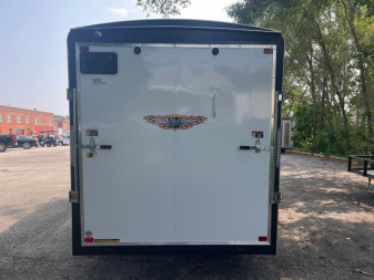 New 2023 H and H Trailer 7x16x78 HH Series Round Top V-Nose Enclosed Cargo Trailer  7K Tandem