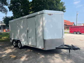 New 2023 H and H Trailer 7x16x78 HH Series Round Top V-Nose Enclosed Cargo Trailer  7K Tandem