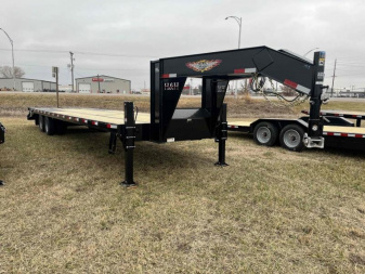 New 2024 H and H Trailer 102x28+5 HD GN Low Profile Dovetail Super Deluxe Ramps Gooseneck Deckover Trailer  25.9K