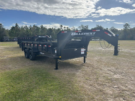 New 2025 Hillcrest Trailers 15.9K 7X16 Gooseneck Dump Trailer