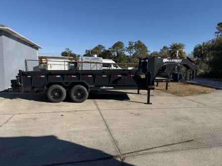 New 2025 Hillcrest Trailers 15.9K 7X16 Gooseneck Dump Trailer