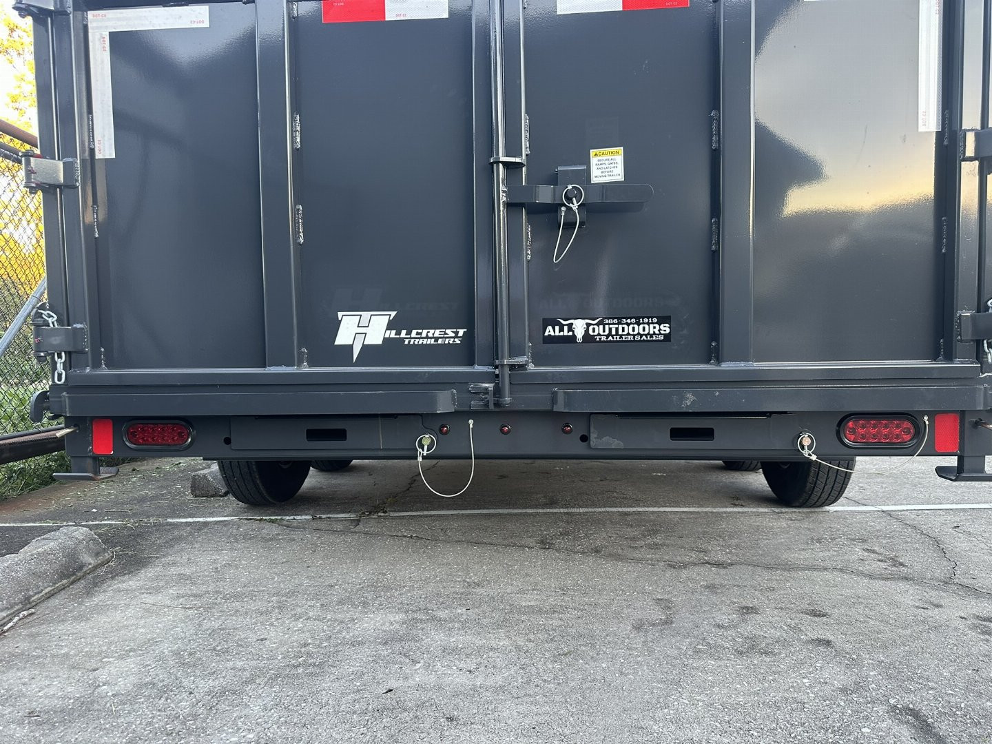 New 2025 Hillcrest Trailers 14K 7X16X40" Sides Dump Trailer w/Hydraulic Jack, LRG tires, HD Ramps