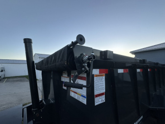 New 2025 Hillcrest Trailers 14K 7X16X40" Sides Dump Trailer w/Hydraulic Jack, LRG tires, HD Ramps