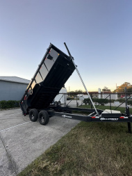 New 2025 Hillcrest Trailers 14K 7X16X40" Sides Dump Trailer w/Hydraulic Jack, LRG tires, HD Ramps