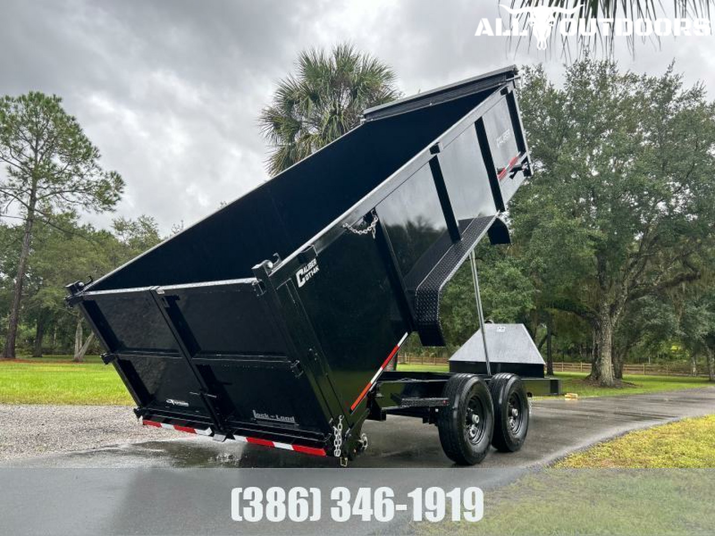New 2025 Caliber Trailer Mfg 7x14 - 14K High Side Dump Trailer