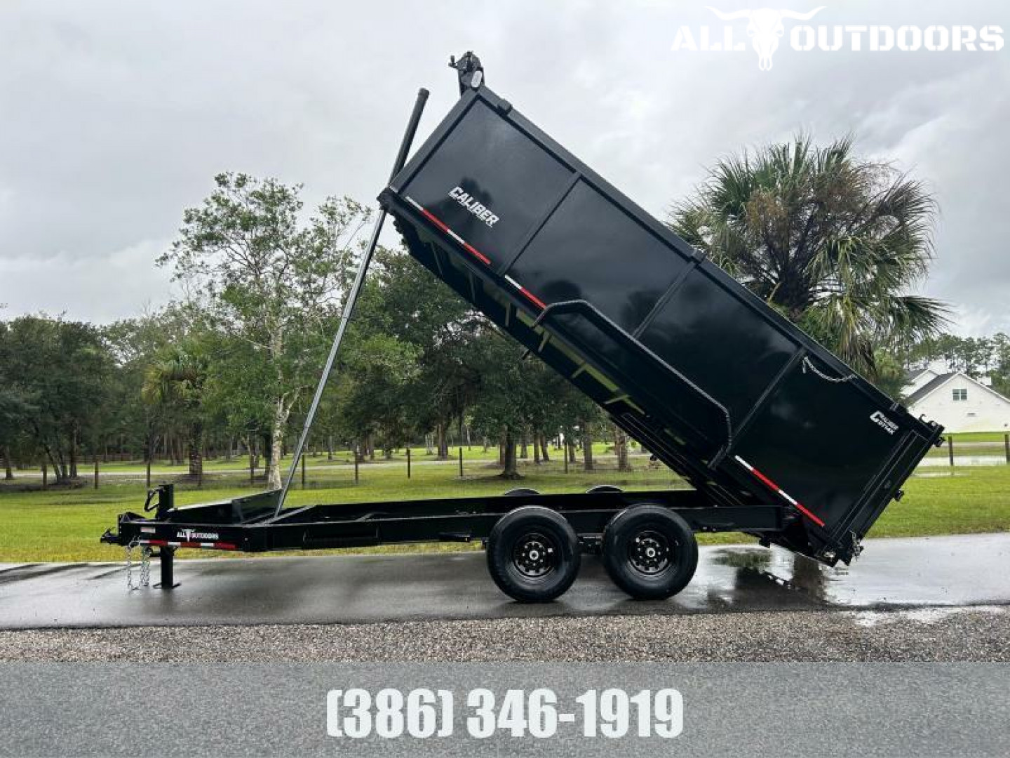 New 2025 Caliber Trailer Mfg 7x14 - 14K High Side Dump Trailer
