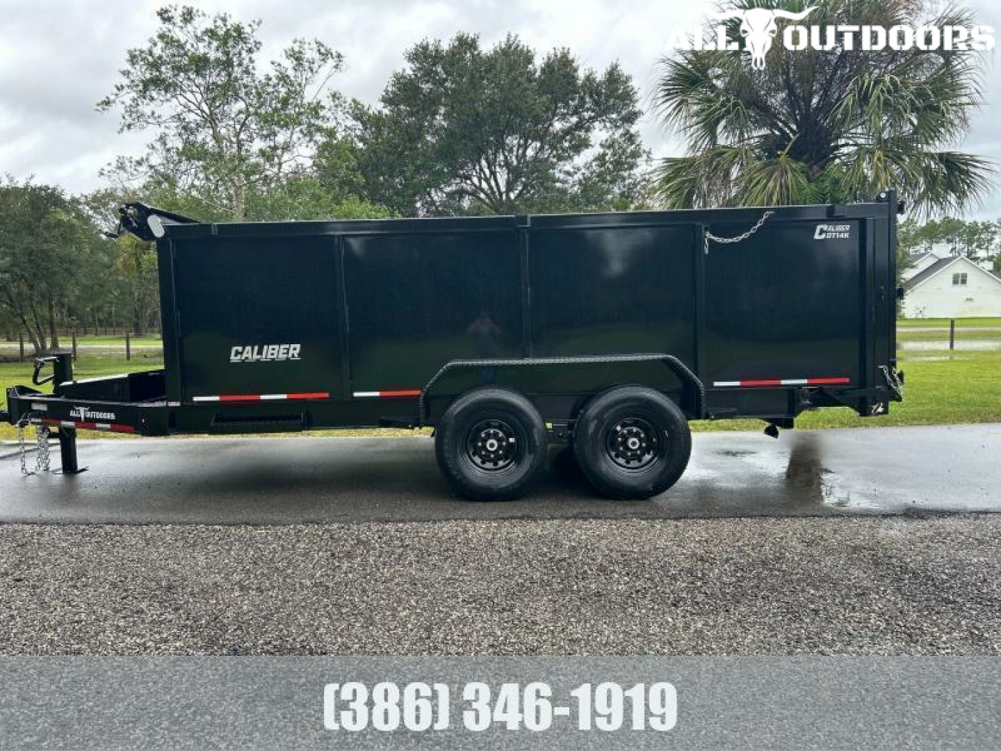 New 2025 Caliber Trailer Mfg 7x14 - 14K High Side Dump Trailer