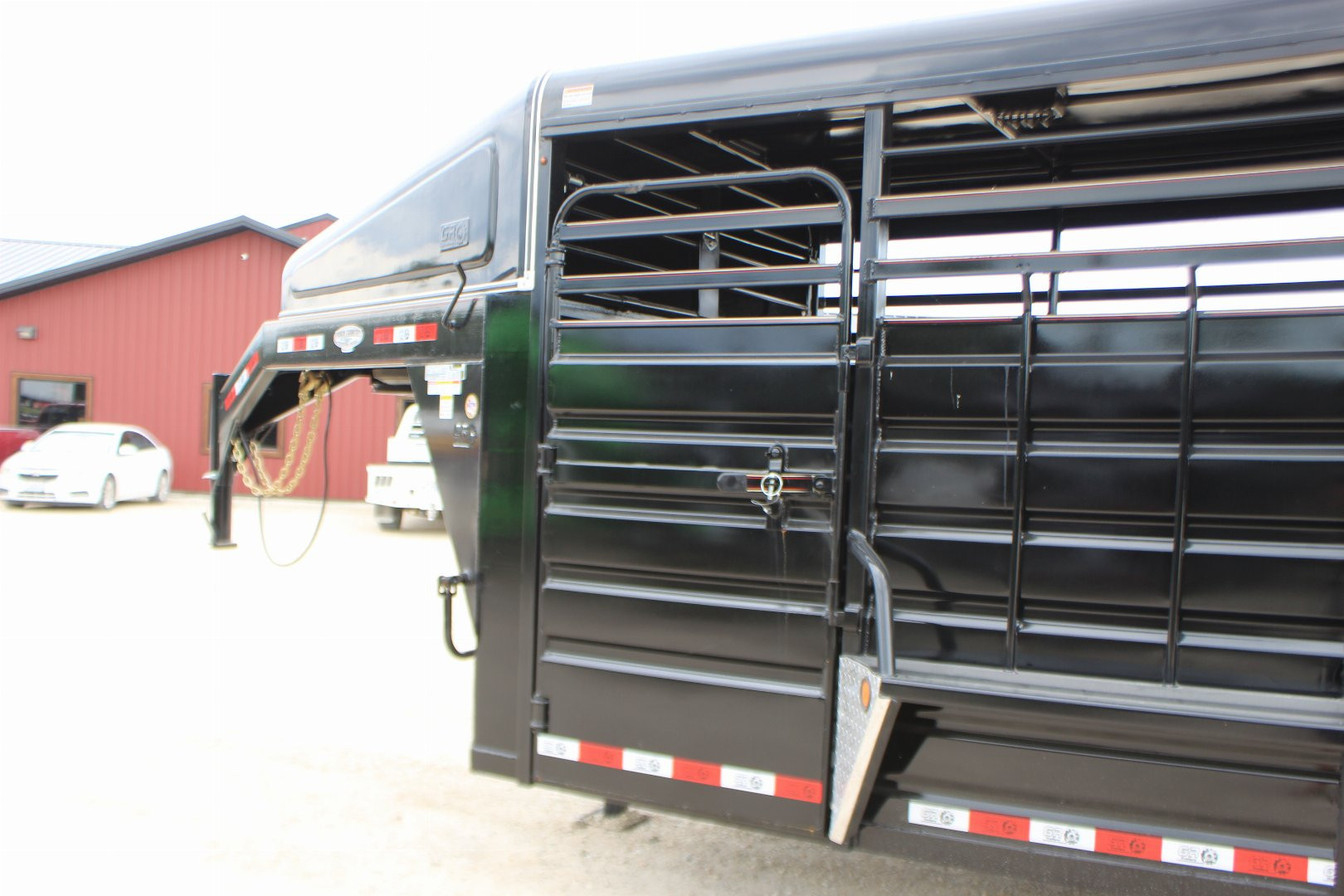 New 2025 GR Trailer 6.8 x 16 Gooseneck Half -Top Livestock