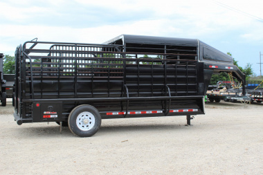 New 2025 GR Trailer 6.8 x 16 Gooseneck Half -Top Livestock