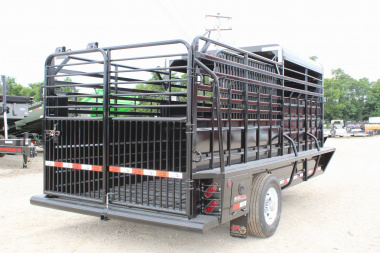 New 2025 GR Trailer 6.8 x 16 Gooseneck Half -Top Livestock