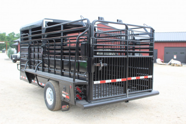 New 2025 GR Trailer 6.8 x 16 Gooseneck Half -Top Livestock