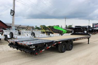 New 2026 PJ TRAILERS 102" x 25' LS Gooseneck Flatbed Trailer