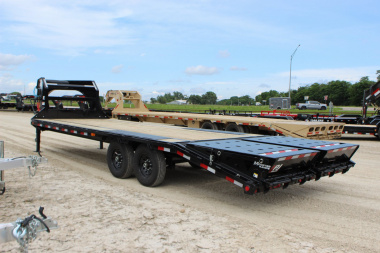 New 2026 PJ TRAILERS 102" x 25' LS Gooseneck Flatbed Trailer